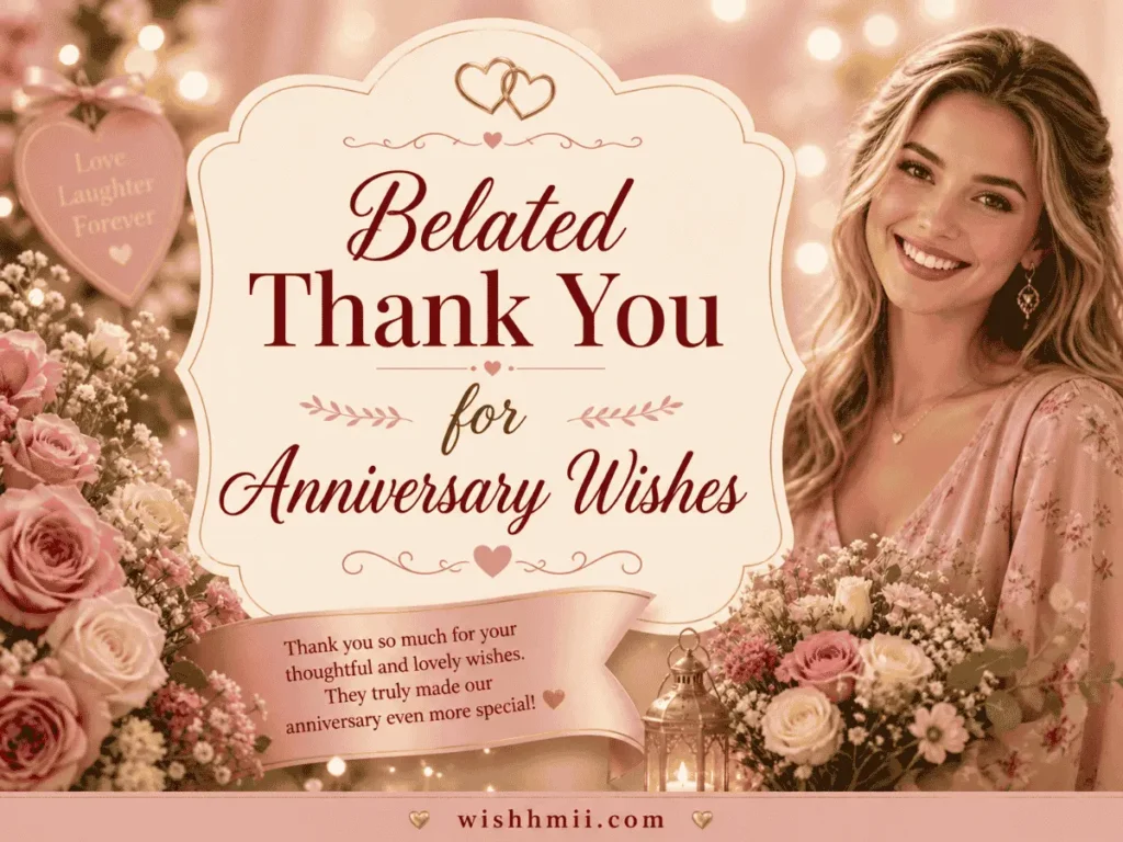 Belated Thank You for Anniversary Wishes
