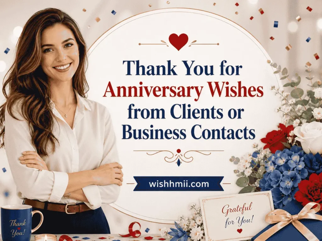 Thank You for Anniversary Wishes from Clients or Business Contacts