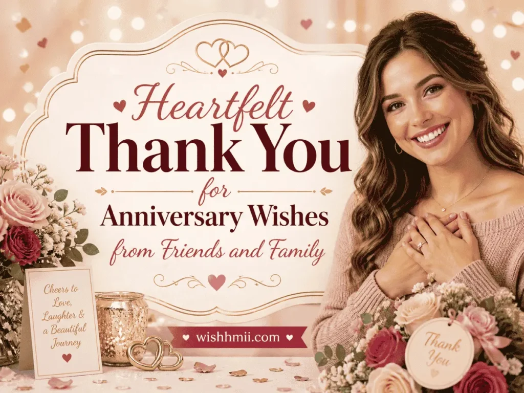 Heartfelt Thank You for Anniversary Wishes from Friends and Family
