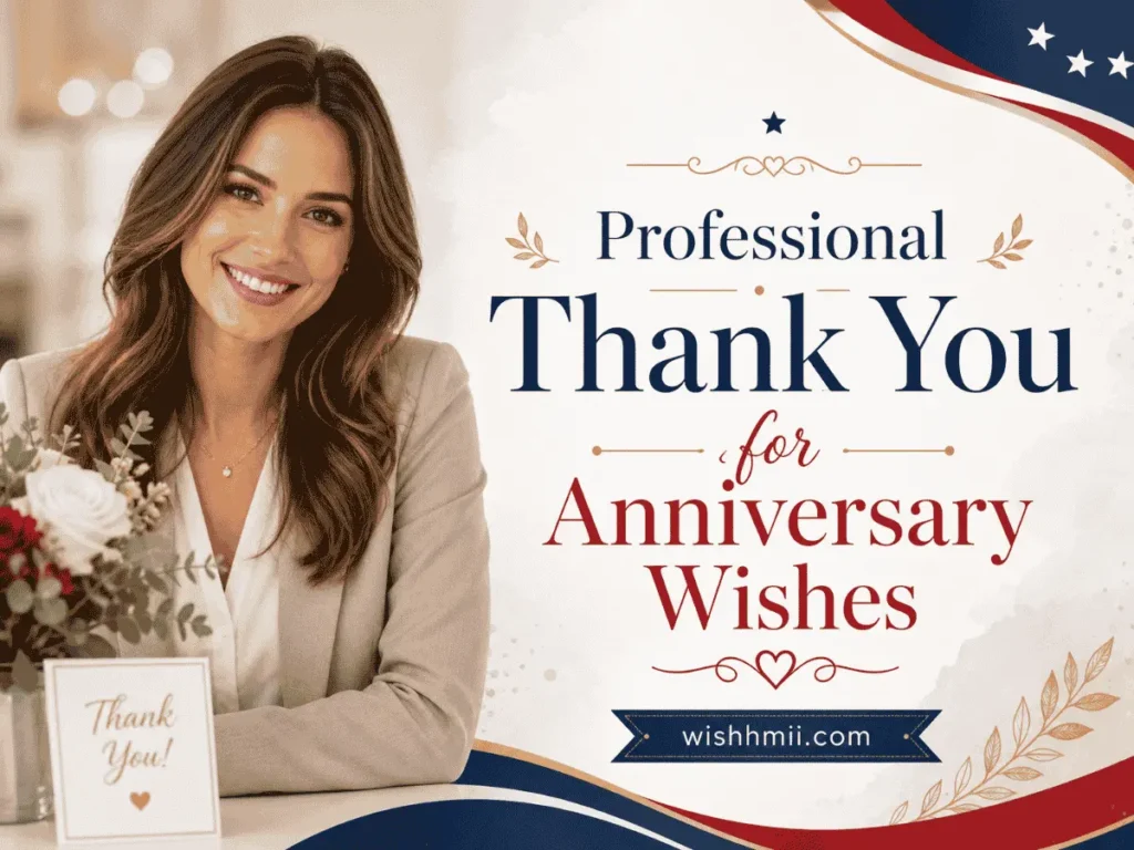 Professional Thank You for Anniversary Wishes