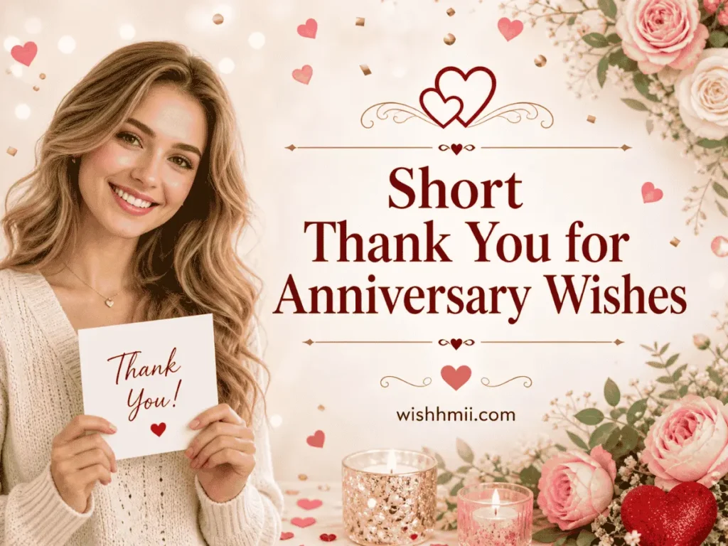 Short Thank You for Anniversary Wishes