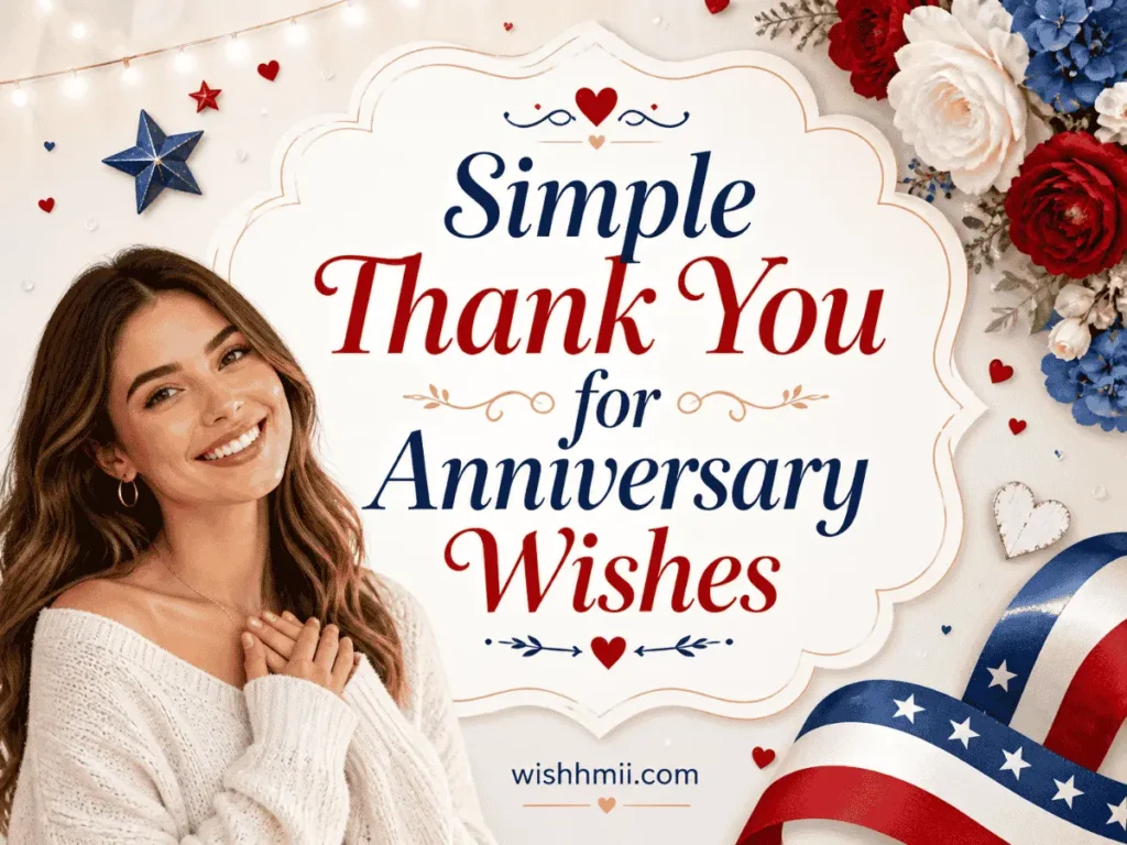 Simple Thank You for Anniversary Wishes