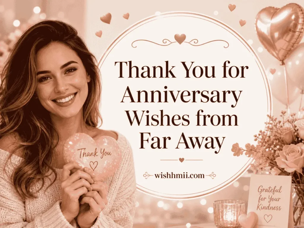 Thank You for Anniversary Wishes from Far Away