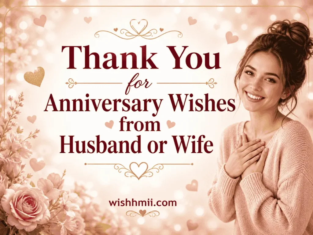 Thank You for Anniversary Wishes from Husband or Wife