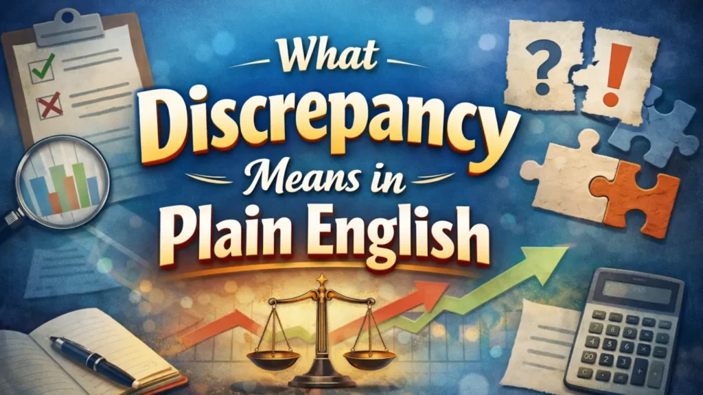What Discrepancy Means in Plain English