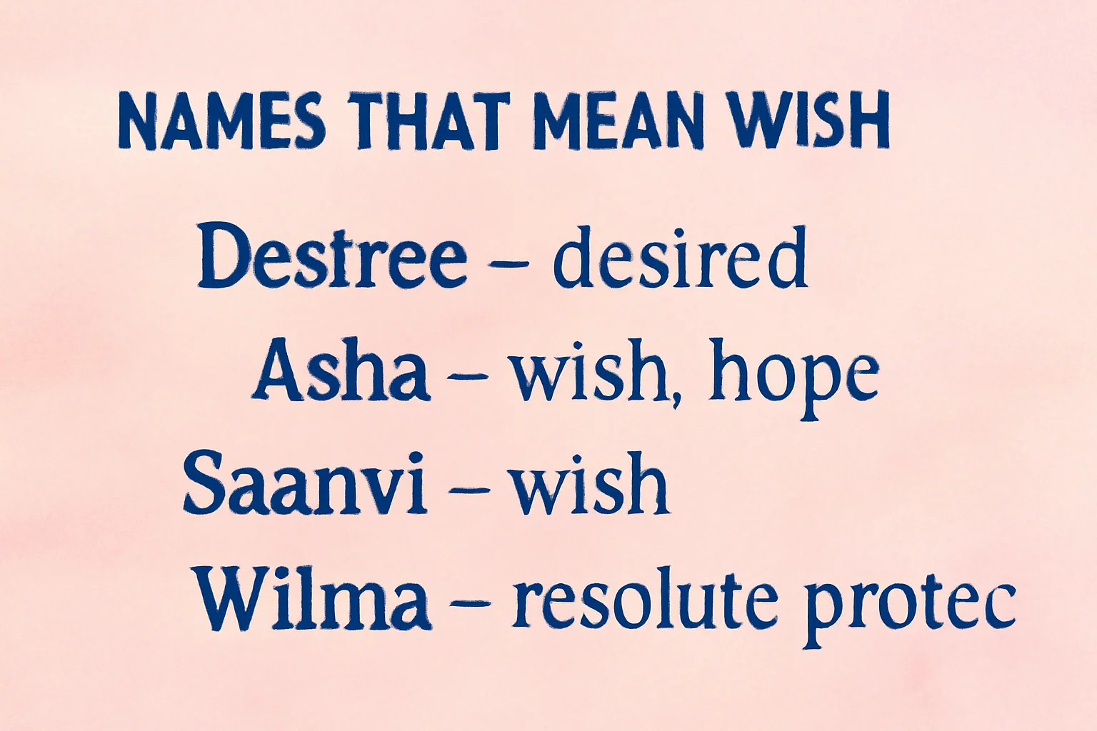 Warm nursery with framed baby name meaning “wish” and soft twinkle lights.