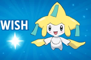 A glowing Poké Ball under a starry sky, symbolizing hope and wishes inspired by Pokémon.