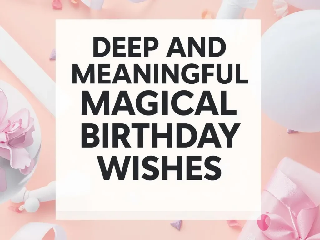 Deep And Meaningful Magical Birthday Wishes