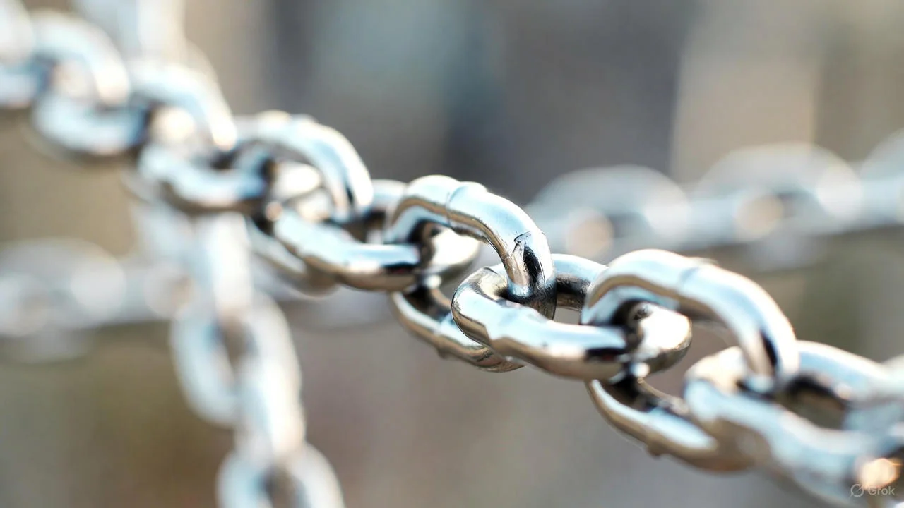Symbolic image of breaking free from chains for inspirational wishes on escaping burdens.