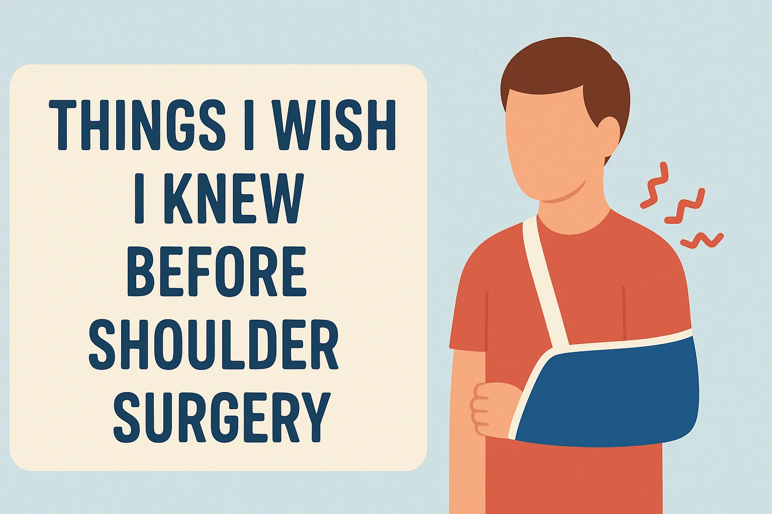 Living room prepared for shoulder surgery recovery, with a sling on a chair.