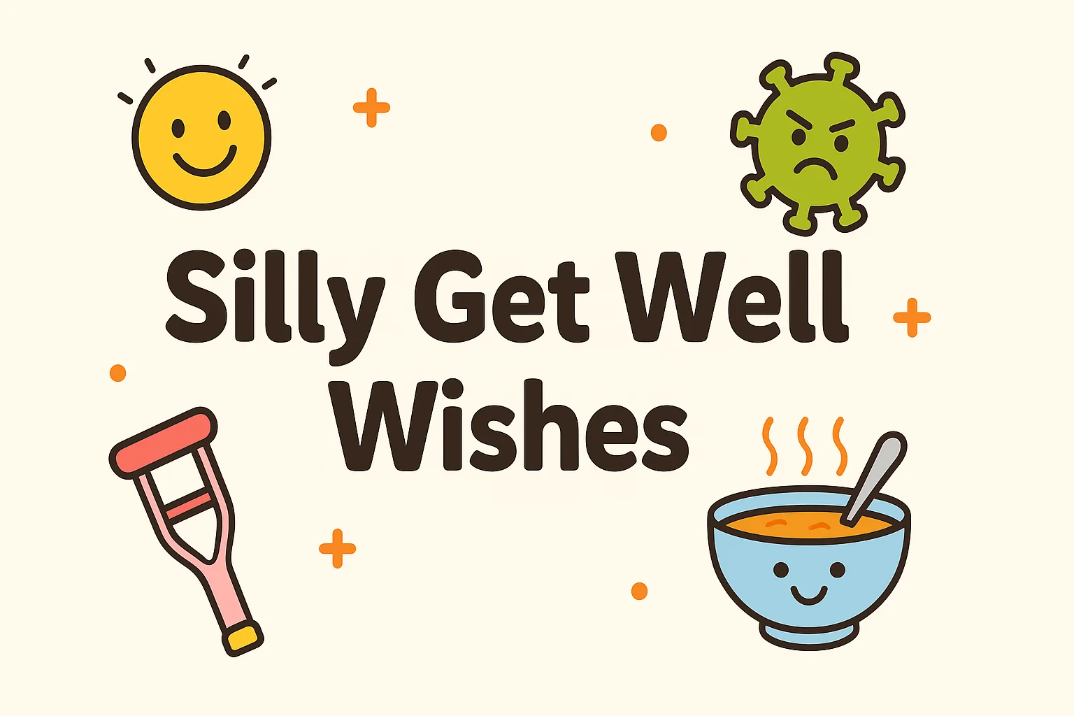 Person resting on a couch with colorful get well cards and a silly stuffed “doctor” toy nearby, creating a lighthearted recovery scene.