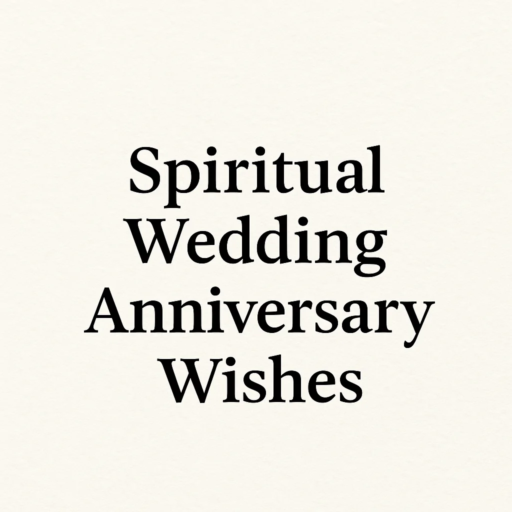 Married couple holding hands at sunset outside a chapel, symbolizing a spiritually blessed wedding anniversary.