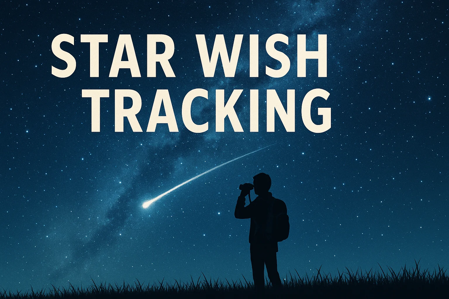 Person checking a delivery tracking app by a window at night with stars in the sky, symbolizing hopeful star wish tracking messages.