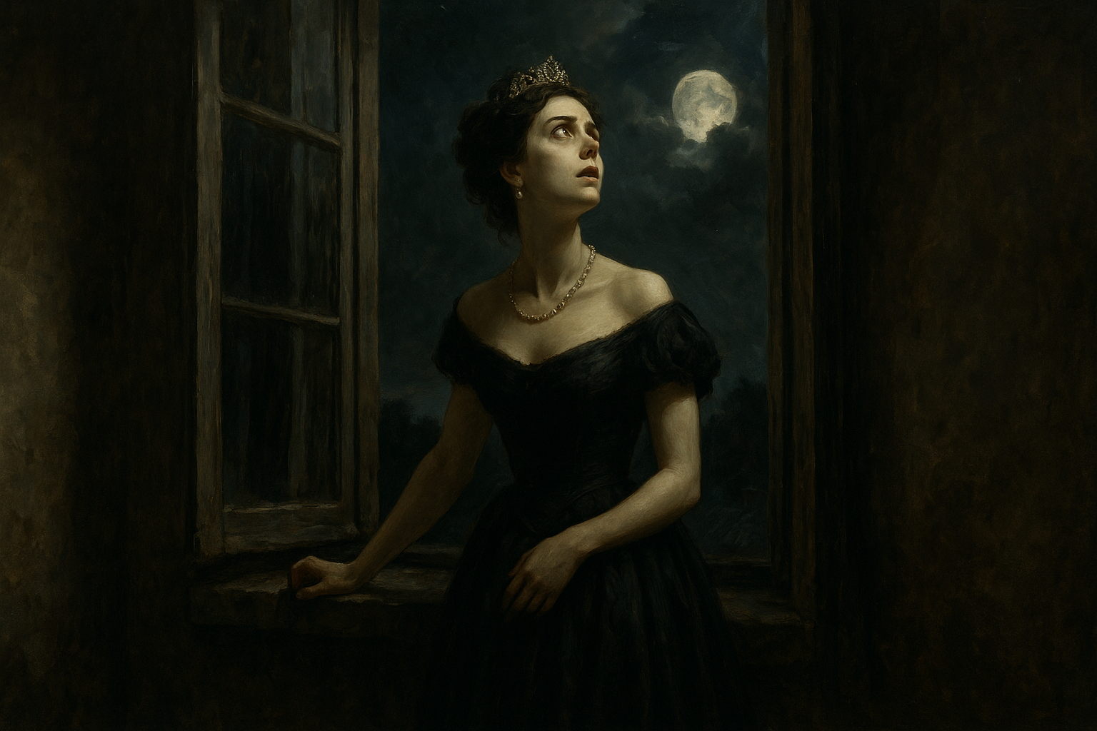 Cozy Japanese-style wish shop at dusk with glowing lanterns, shelves of charms, and a mysterious woman in a kimono welcoming visitors.