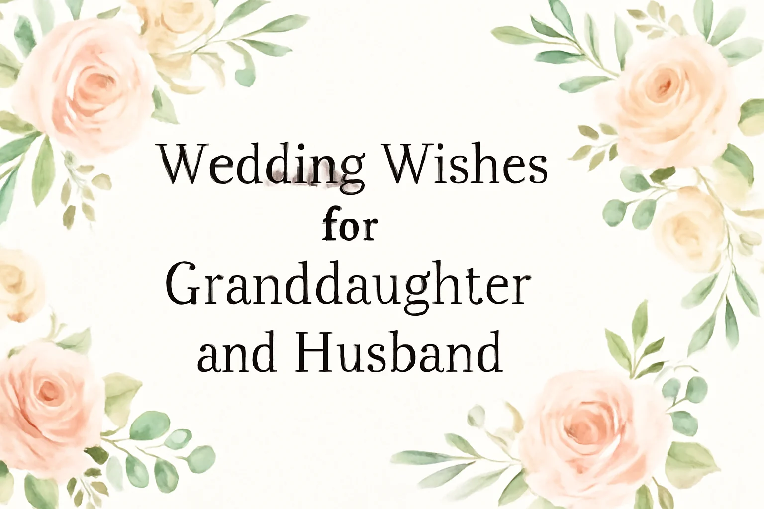 Granddaughter in her wedding dress smiling with her husband and proud grandparents after the ceremony.