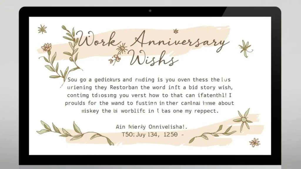 Formal Responses For Work Anniversary Wishes