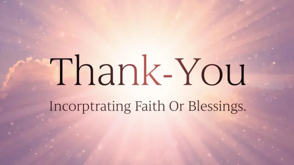 Thank-You Messages Incorporating Faith Or Blessings