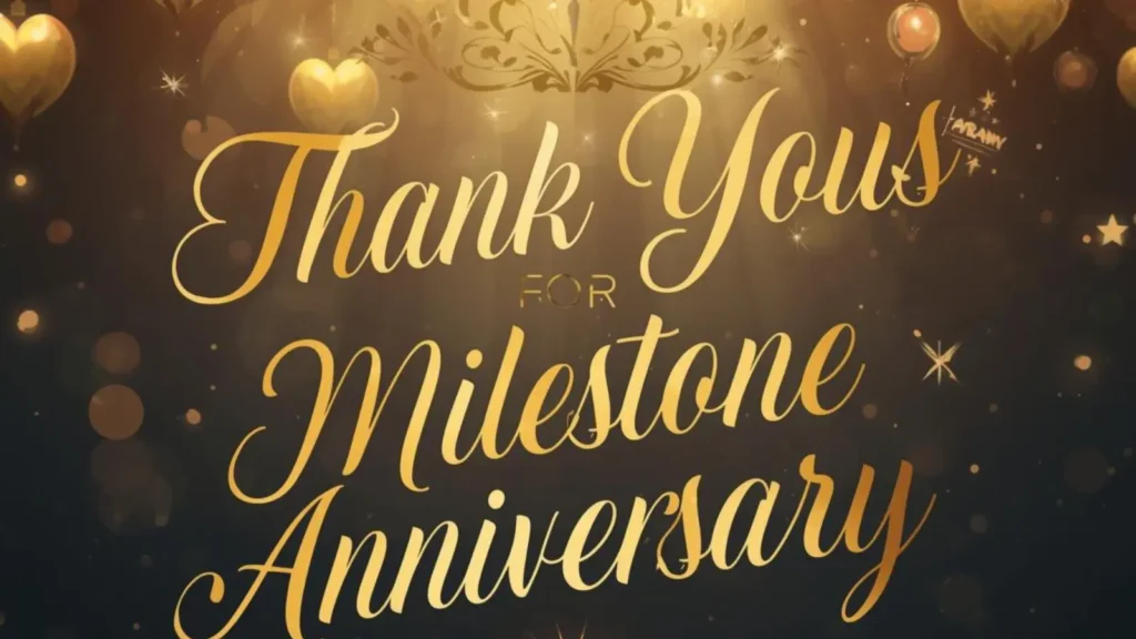 Thank-Yous For Milestone Anniversary Messages