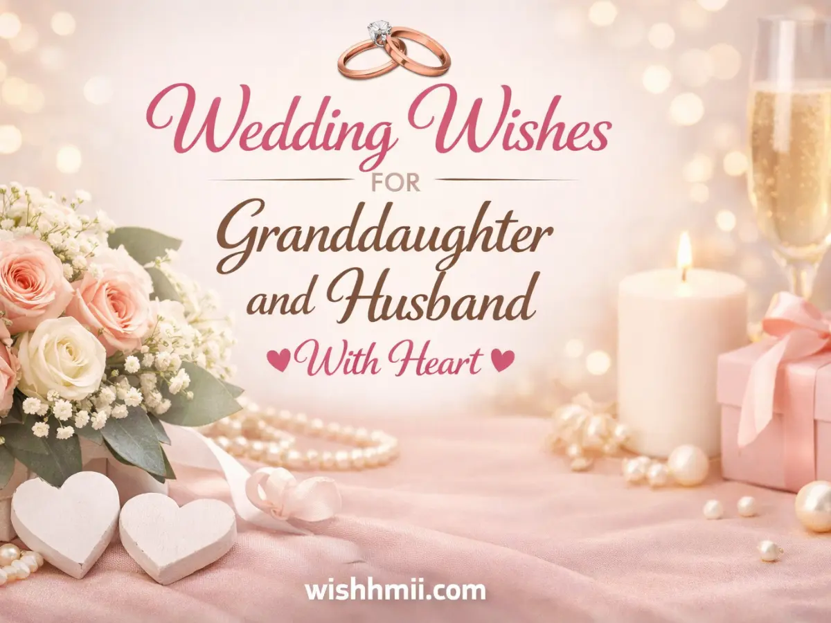 Wedding Wishes for Granddaughter and Husband With Heart