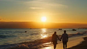 Sunrise beach walk representing health, happiness, and new beginnings in 2026