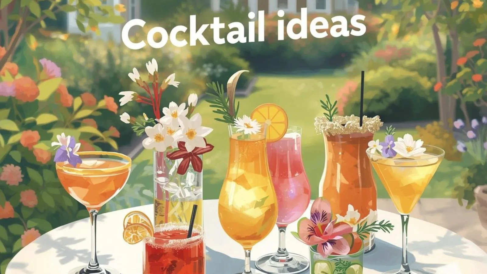 March cheers captions and party invitation messages arranged on a bright spring flat lay with a blank card.