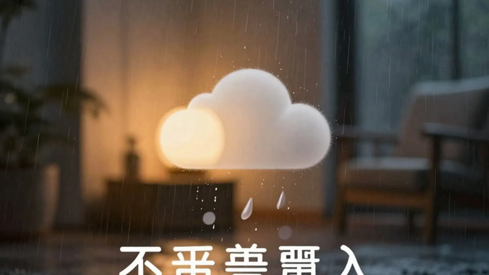 A person walks with a clear umbrella on a wet city sidewalk with soft reflections after rain.