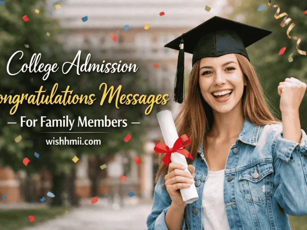 College Admission Congratulations Messages For Family Members