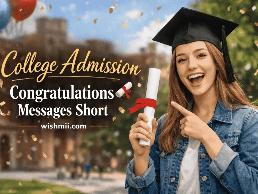 College Admission Congratulations Messages Short